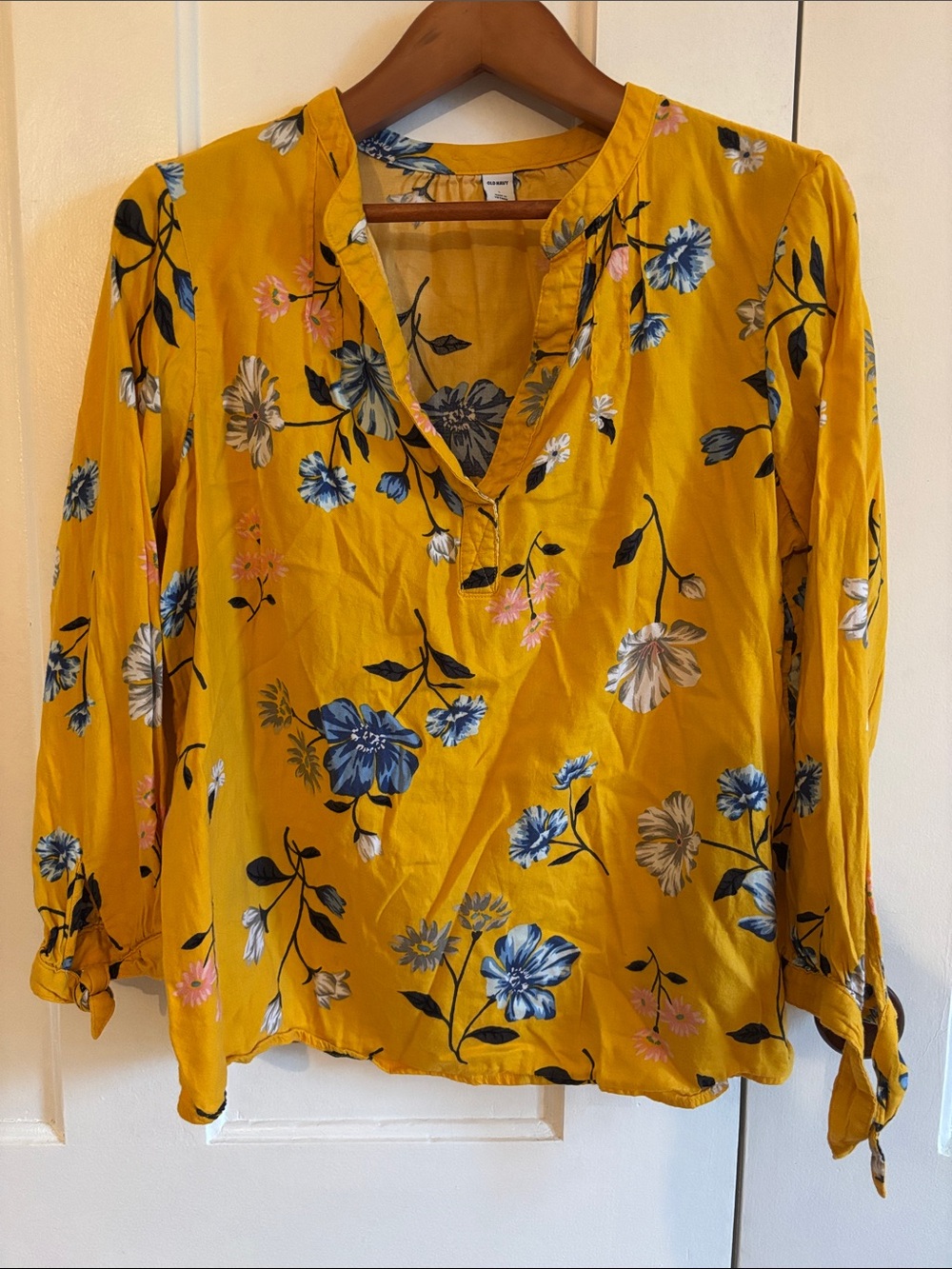 Old Navy Mustard Yellow Floral Tunic